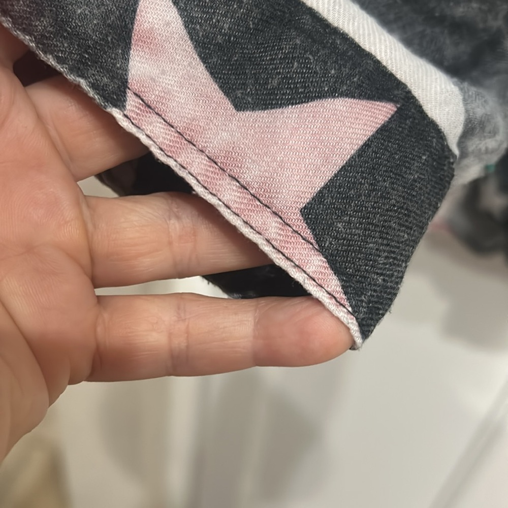 Torrid Black Shirt with Pink and White Stars ( box E) - Picture 3 of 4